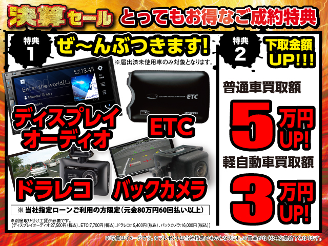 ご成約特典全車対応プレゼント