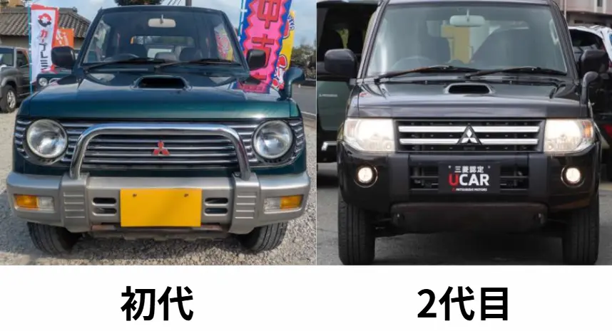 パジェロミニの初代と2代目の比較