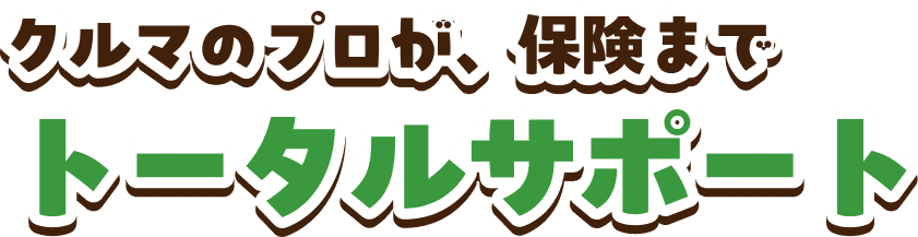 クルマのプロが、保険までトータルサポート